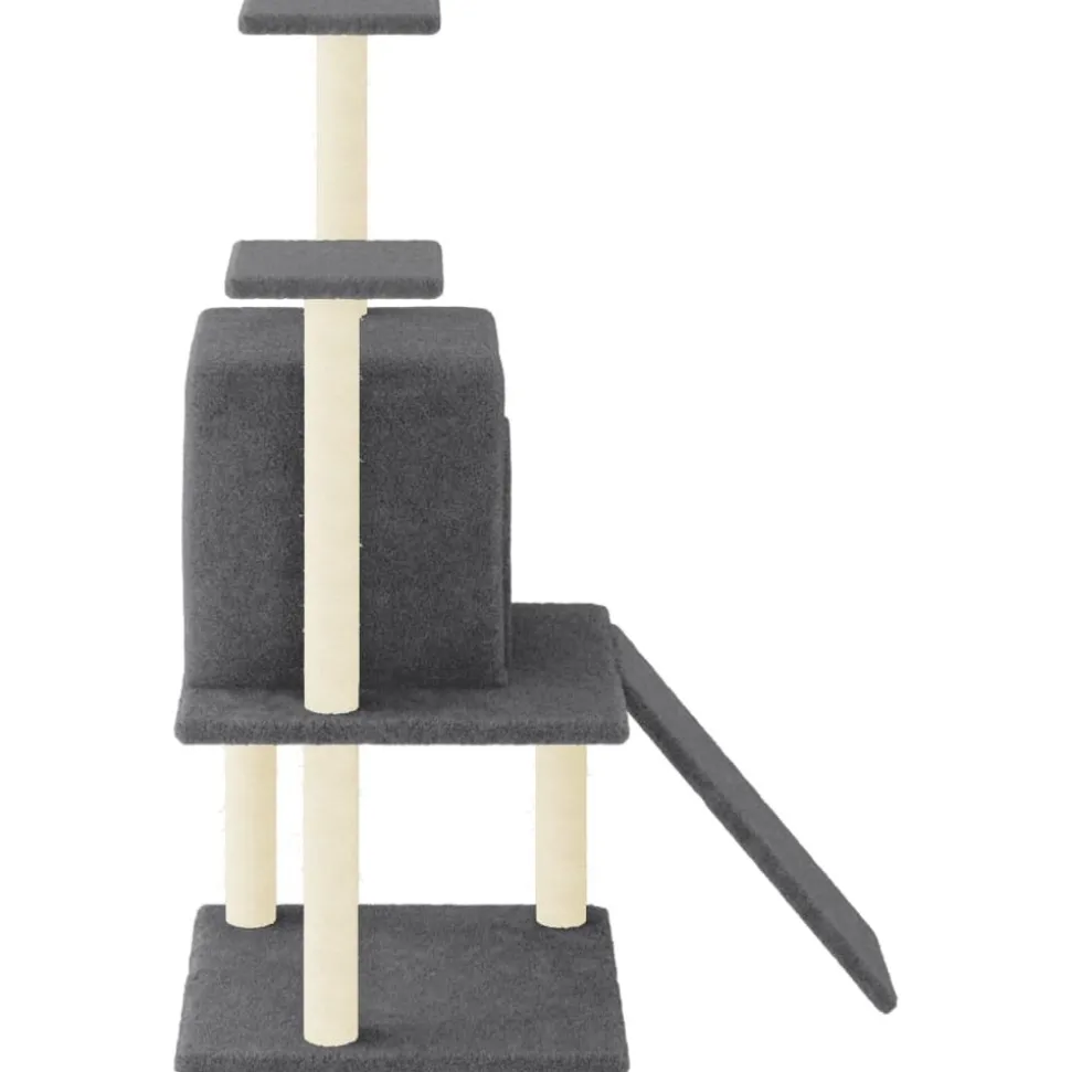 MAISON EXCLUSIVE - Arbre à chat avec griffoirs en sisal gris foncé 110 cm