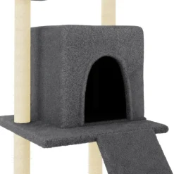 MAISON EXCLUSIVE - Arbre à chat avec griffoirs en sisal gris foncé 110 cm