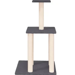 MAISON EXCLUSIVE - Arbre à chat avec griffoirs en sisal gris foncé 85,5 cm