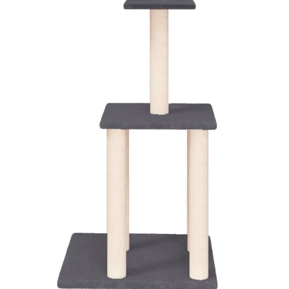 MAISON EXCLUSIVE - Arbre à chat avec griffoirs en sisal gris foncé 85,5 cm