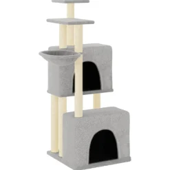 MAISON EXCLUSIVE - Arbre à chat avec griffoirs en sisal gris clair 122 cm
