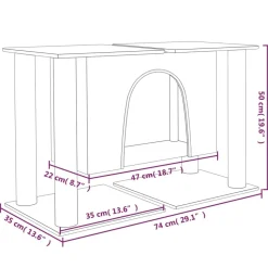 MAISON EXCLUSIVE - Arbre à chat avec griffoirs en sisal gris foncé 50 cm