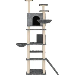 MAISON EXCLUSIVE - Arbre à chat avec griffoirs en sisal gris foncé 191 cm