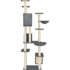 MAISON EXCLUSIVE - Arbre à chat avec griffoirs en sisal gris foncé 191 cm