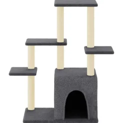 MAISON EXCLUSIVE - Arbre à chat avec griffoirs en sisal gris foncé 97,5 cm