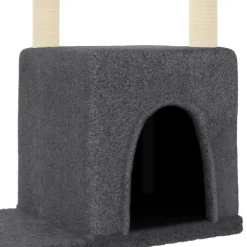 MAISON EXCLUSIVE - Arbre à chat avec griffoirs en sisal gris foncé 97,5 cm