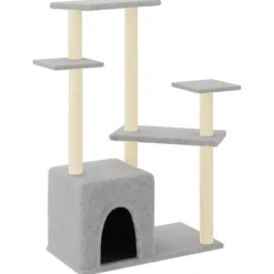 MAISON EXCLUSIVE - Arbre à chat avec griffoirs en sisal gris clair 107,5 cm