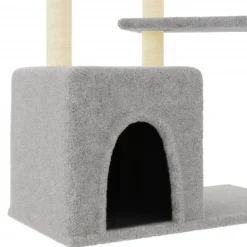 MAISON EXCLUSIVE - Arbre à chat avec griffoirs en sisal gris clair 107,5 cm