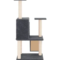 MAISON EXCLUSIVE - Arbre à chat avec griffoirs en sisal gris foncé 109 cm