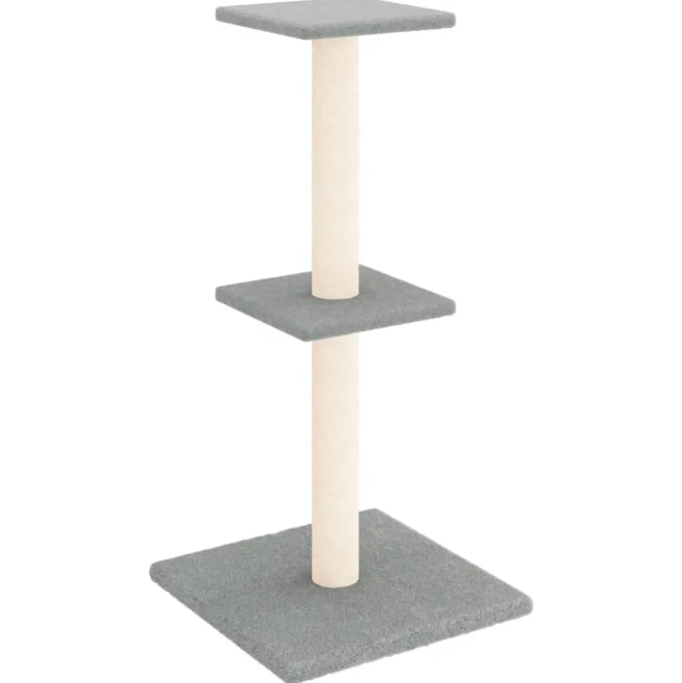 MAISON EXCLUSIVE - Arbre à chat avec griffoirs en sisal gris clair 73 cm