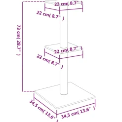 MAISON EXCLUSIVE - Arbre à chat avec griffoirs en sisal gris clair 73 cm