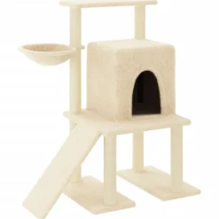 MAISON EXCLUSIVE - Arbre à chat avec griffoirs en sisal crème 96,5 cm