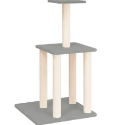 MAISON EXCLUSIVE - Arbre à chat avec griffoirs en sisal gris clair 85,5 cm