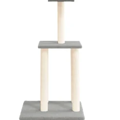MAISON EXCLUSIVE - Arbre à chat avec griffoirs en sisal gris clair 85,5 cm
