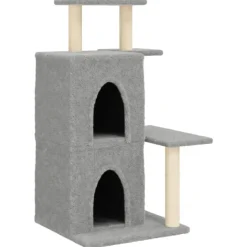 MAISON EXCLUSIVE - Arbre à chat avec griffoirs en sisal gris clair 97 cm