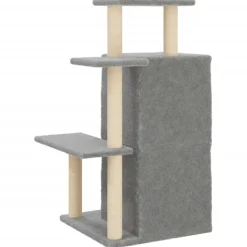 MAISON EXCLUSIVE - Arbre à chat avec griffoirs en sisal gris clair 97 cm