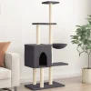 MAISON EXCLUSIVE - Arbre à chat avec griffoirs en sisal gris foncé 145 cm