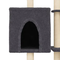 MAISON EXCLUSIVE - Arbre à chat avec griffoirs en sisal gris foncé 145 cm