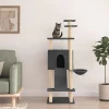 MAISON EXCLUSIVE - Arbre à chat avec griffoirs en sisal gris foncé 153 cm