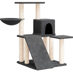 MAISON EXCLUSIVE - Arbre à chat avec griffoirs en sisal gris foncé 82 cm