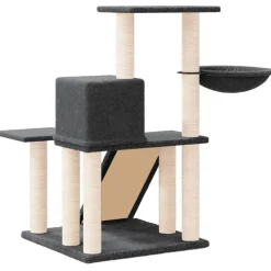 MAISON EXCLUSIVE - Arbre à chat avec griffoirs en sisal gris foncé 82 cm