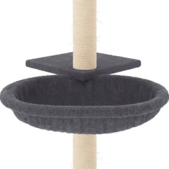 MAISON EXCLUSIVE - Arbre à chat avec griffoirs en sisal gris foncé 72 cm