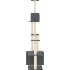 MAISON EXCLUSIVE - Arbre à chat avec griffoirs en sisal gris foncé 180 cm