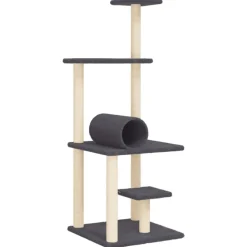 MAISON EXCLUSIVE - Arbre à chat avec griffoirs en sisal gris foncé 136 cm