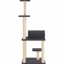 MAISON EXCLUSIVE - Arbre à chat avec griffoirs en sisal gris foncé 136 cm