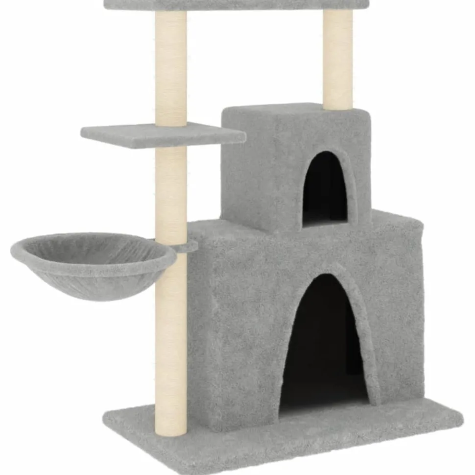 MAISON EXCLUSIVE - Arbre à chat avec griffoirs en sisal gris clair 83 cm