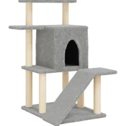 MAISON EXCLUSIVE - Arbre à chat avec griffoirs en sisal gris clair 97 cm