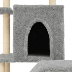 MAISON EXCLUSIVE - Arbre à chat avec griffoirs en sisal gris clair 97 cm