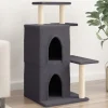 MAISON EXCLUSIVE - Arbre à chat avec griffoirs en sisal gris foncé 97 cm