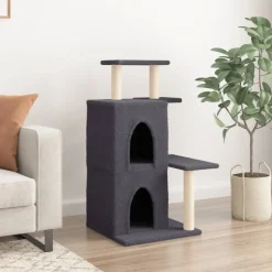 MAISON EXCLUSIVE - Arbre à chat avec griffoirs en sisal gris foncé 97 cm