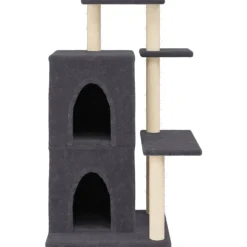 MAISON EXCLUSIVE - Arbre à chat avec griffoirs en sisal gris foncé 97 cm
