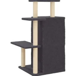 MAISON EXCLUSIVE - Arbre à chat avec griffoirs en sisal gris foncé 97 cm
