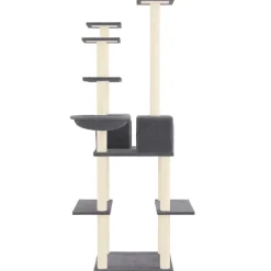 MAISON EXCLUSIVE - Arbre à chat avec griffoirs en sisal gris foncé 167 cm