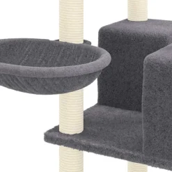 MAISON EXCLUSIVE - Arbre à chat avec griffoirs en sisal gris foncé 167 cm