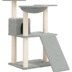 MAISON EXCLUSIVE - Arbre à chat avec griffoirs en sisal gris clair 83 cm