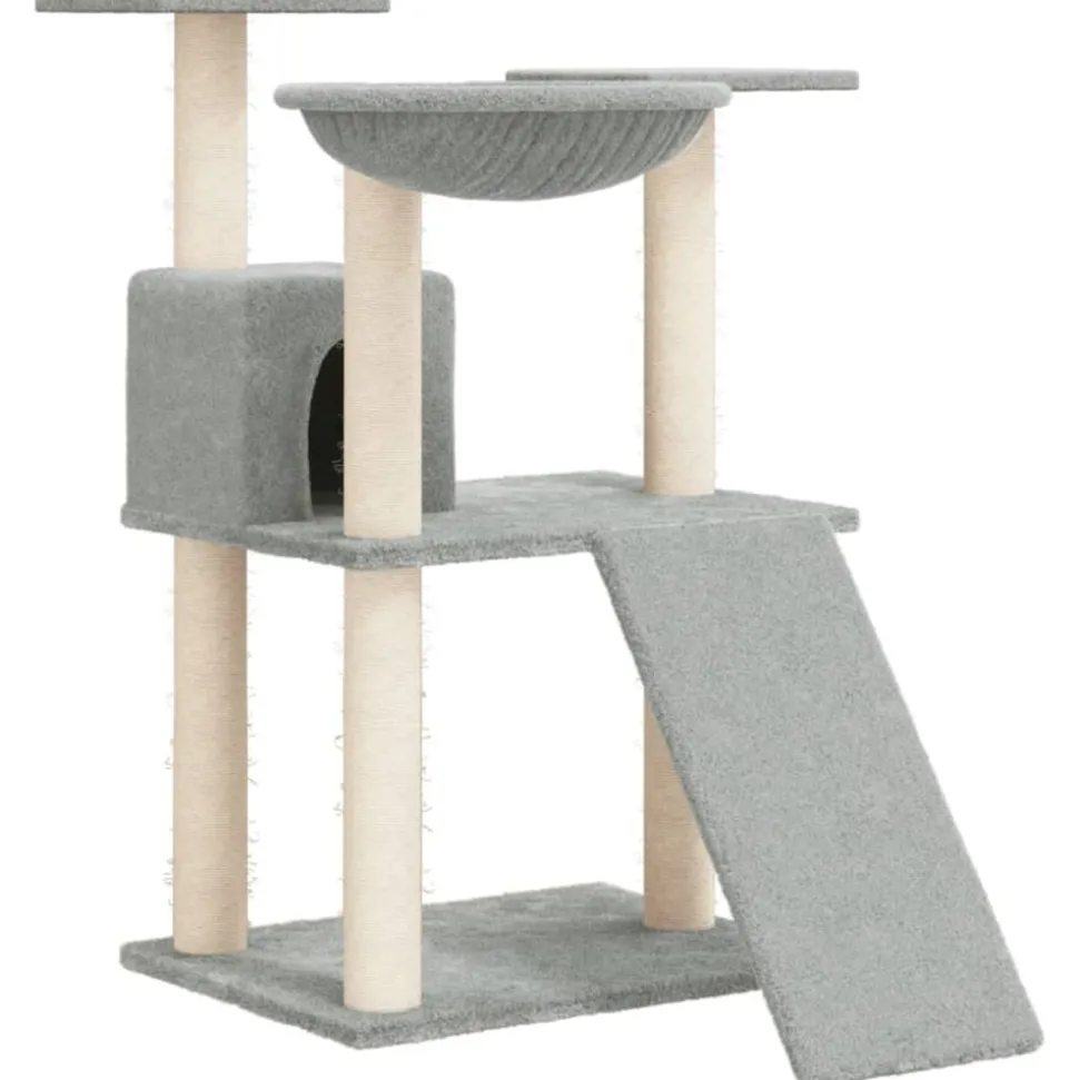 MAISON EXCLUSIVE - Arbre à chat avec griffoirs en sisal gris clair 83 cm