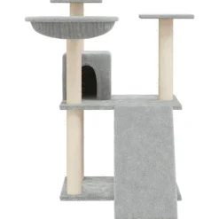 MAISON EXCLUSIVE - Arbre à chat avec griffoirs en sisal gris clair 83 cm