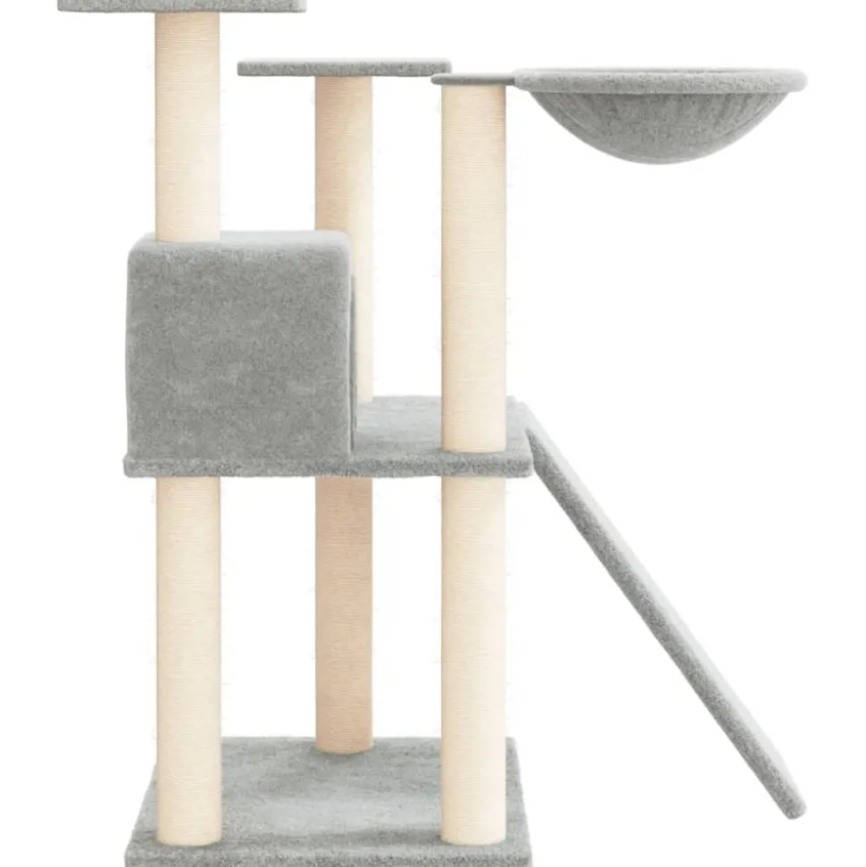 MAISON EXCLUSIVE - Arbre à chat avec griffoirs en sisal gris clair 83 cm