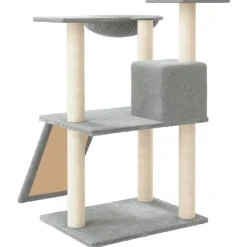 MAISON EXCLUSIVE - Arbre à chat avec griffoirs en sisal gris clair 83 cm