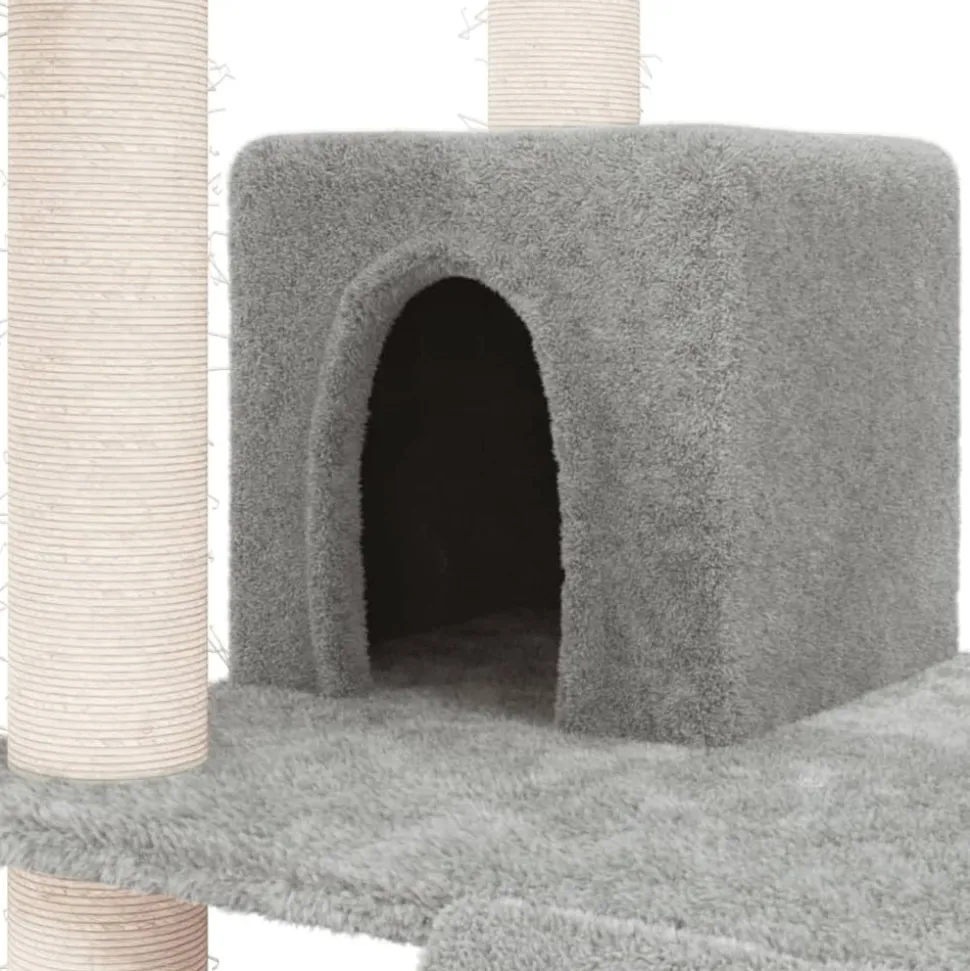 MAISON EXCLUSIVE - Arbre à chat avec griffoirs en sisal gris clair 83 cm