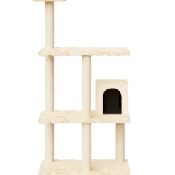MAISON EXCLUSIVE - Arbre à chat avec griffoirs en sisal crème 119 cm