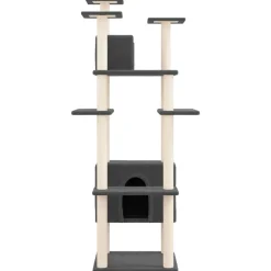 MAISON EXCLUSIVE - Arbre à chat avec griffoirs en sisal gris foncé 162 cm