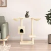 MAISON EXCLUSIVE - Arbre à chat avec griffoirs crème 82 cm