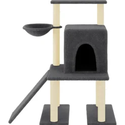 MAISON EXCLUSIVE - Arbre à chat avec griffoirs en sisal gris foncé 96,5 cm