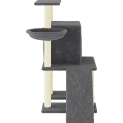 MAISON EXCLUSIVE - Arbre à chat avec griffoirs en sisal gris foncé 96,5 cm