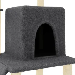 MAISON EXCLUSIVE - Arbre à chat avec griffoirs en sisal gris foncé 96,5 cm